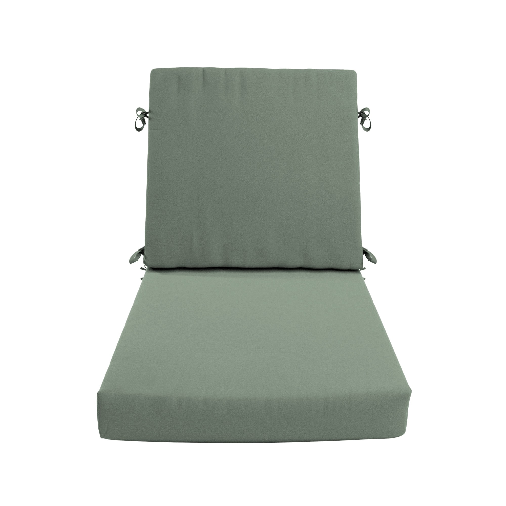 California Umbrella Outdoor Dining Chair Cushion, 20" x 40", Sunbrella Fabric, Densified Fiber Fill