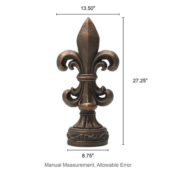 Pair Of Antique Bronzed Fleur De Lys Embellishments – Solid Metal Cast C073 2 thumbnail image
