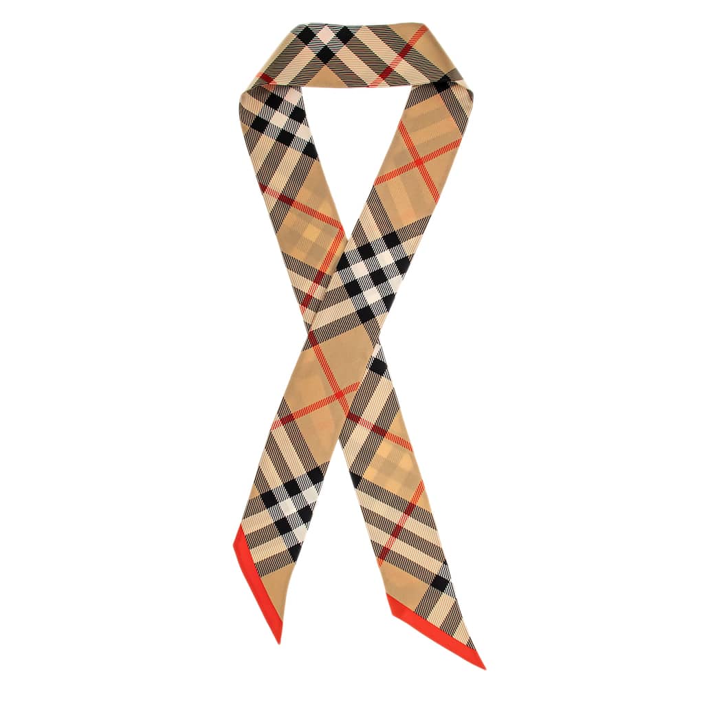 Burberry Skinny Check Silk Scarf