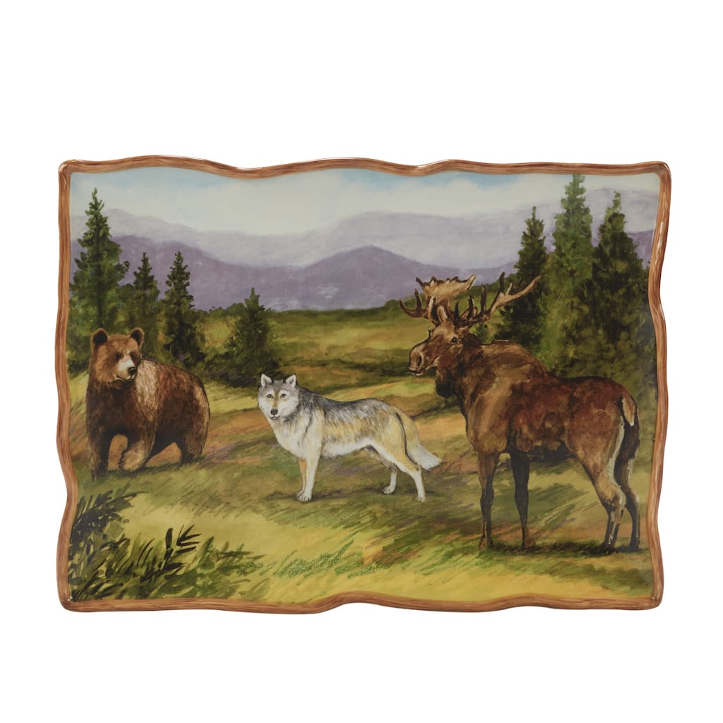 Certified International Mountain Summit Rectangular Platter, 16" x 12" - 16" x 12"