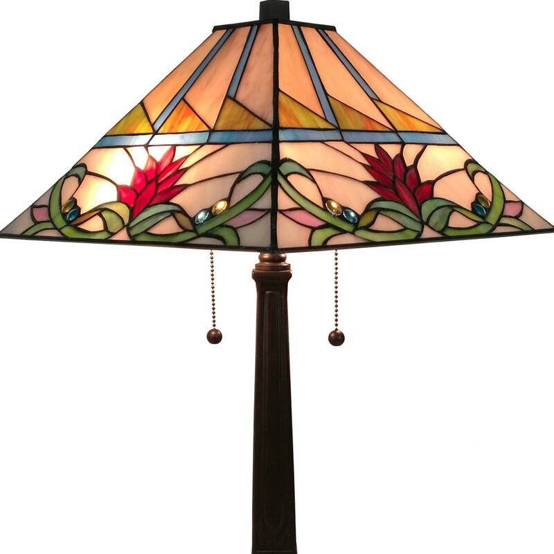 HomeRoots 22" Dark Brown Metal Two Light Candlestick Table Lamp With White Empire Shade - 21' X '22' X '11
