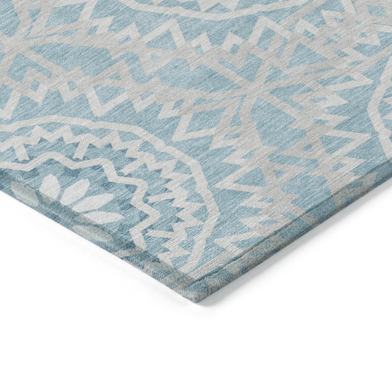 Machine Washable Indoor/ Outdoor Chantille Moroccan Boho Rug