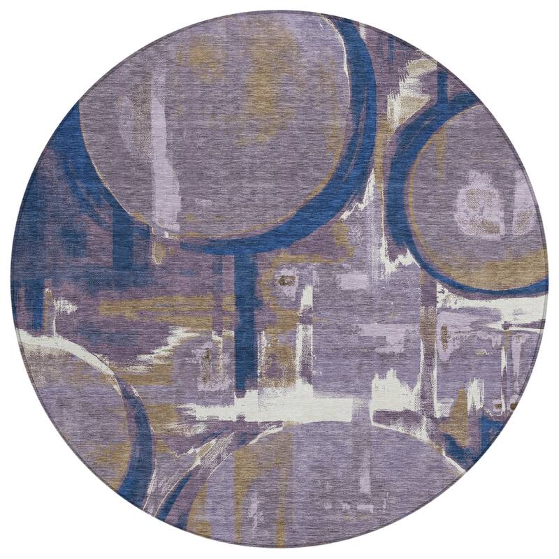 Machine Washable Indoor/ Outdoor Modern Erie Chantille Rug