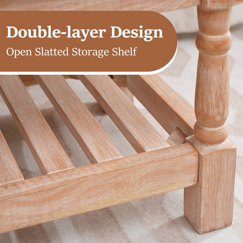 Upholstered Wood Bed Bench/Ottoman