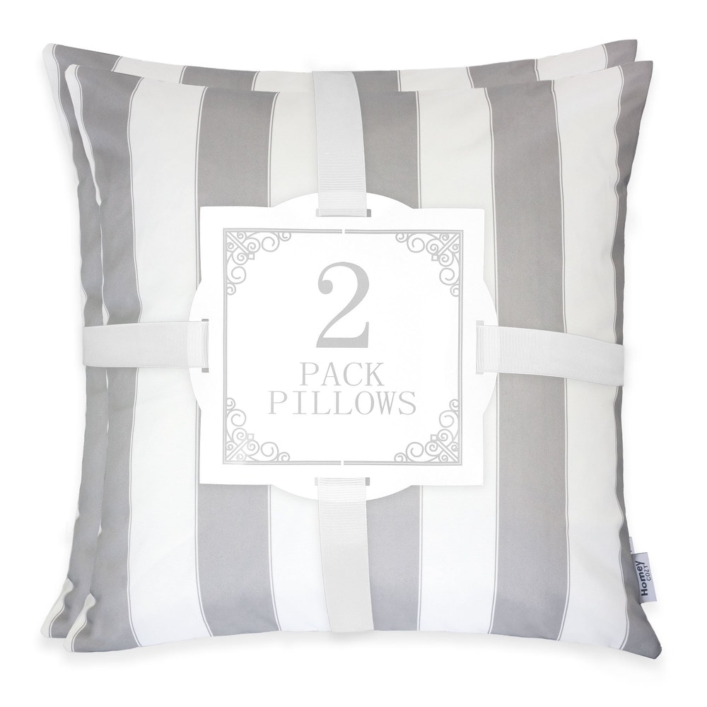 Olivia Striped Outdoor Throw Pillow