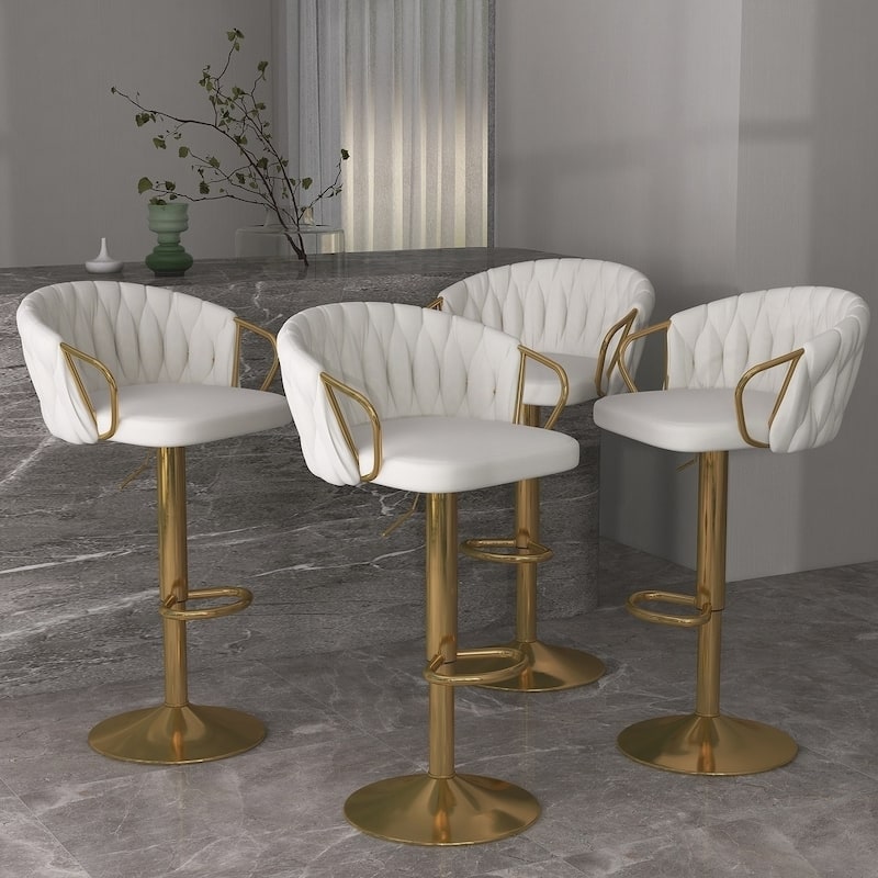Modern Swivel Counter Height Bar Stools Adjustable Counter Stool With Backs