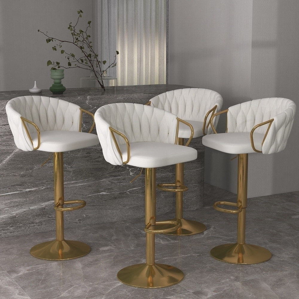Modern Swivel Counter Height Bar Stools Adjustable Counter Stool With Backs