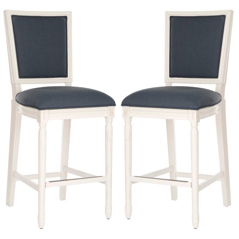 SAFAVIEH Rusmira-30 Inch Rectangular Bar Stool (Set of 2) - 23.5" x 19.3" x 47.3" - 19Wx24Dx47H