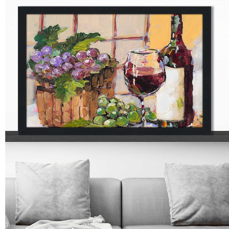 "Classic Wine Still Life (Horizontal)" Print on Acrylic