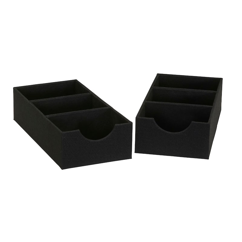 Household Essentials 3-Compartment Drawer Organizers