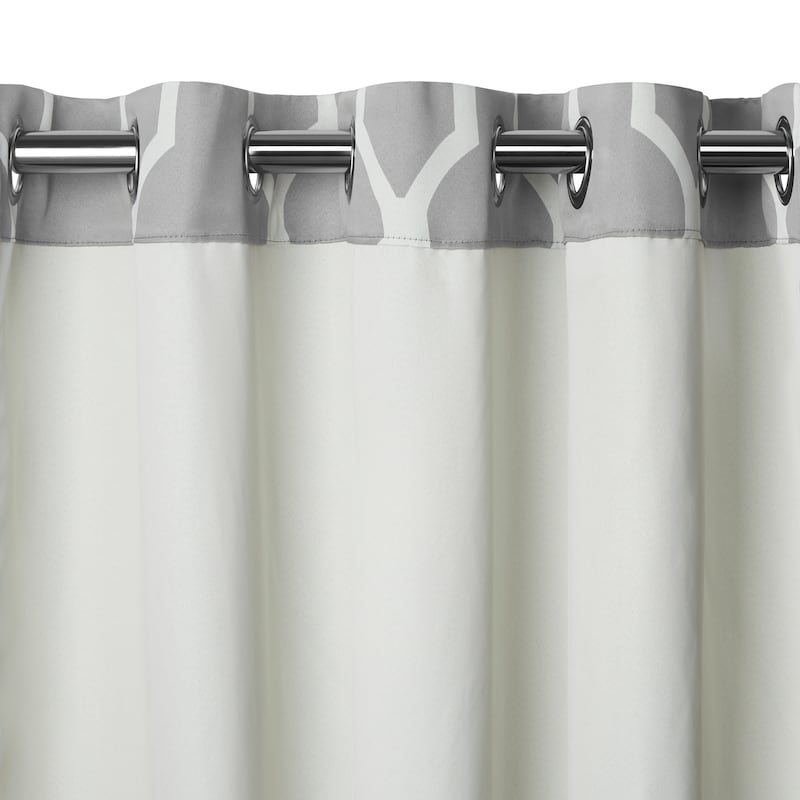 Elrene Emery Blackout Room Darkening Grommet Linen Curtain Panel