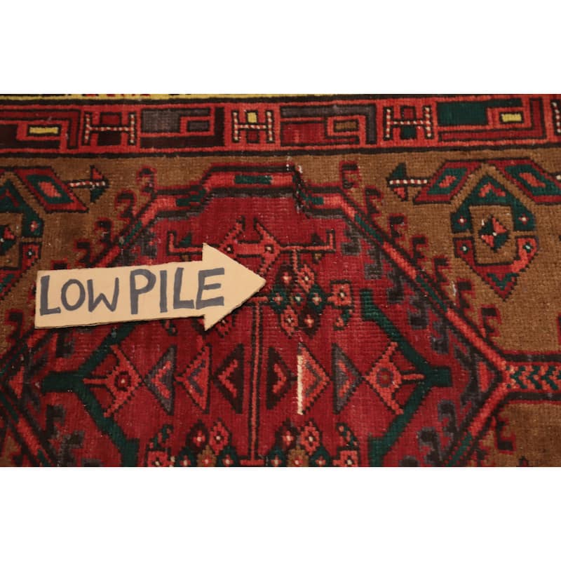 Hand Knotted Oriental 100% Wool Carpet Traditional Tribal Brown Ardebil Runner Rug - 10' 5'' X 3' 4''