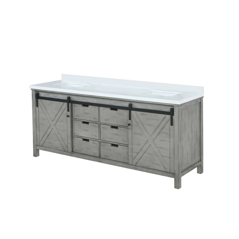 Marsyas Bath Vanity and White Quartz Countertop