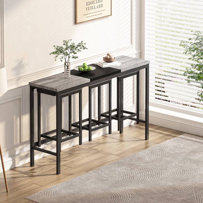 Convenient Hanging Stool Design Pub Table Set