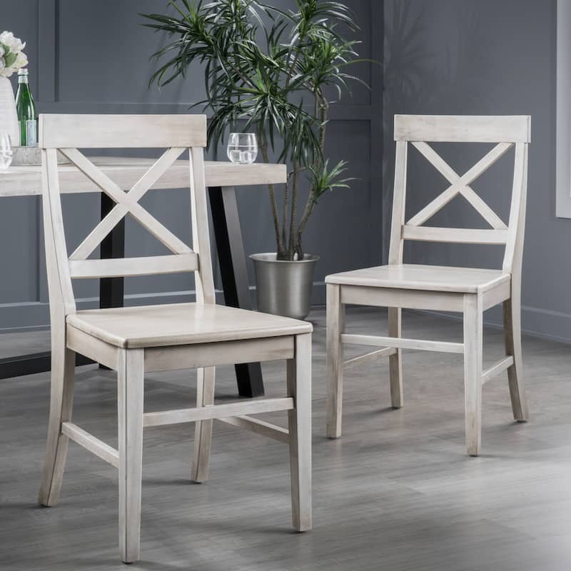 Acacia Wood Dining Chairs for Dining Room,Kitchen,Easy Assembly - Grey