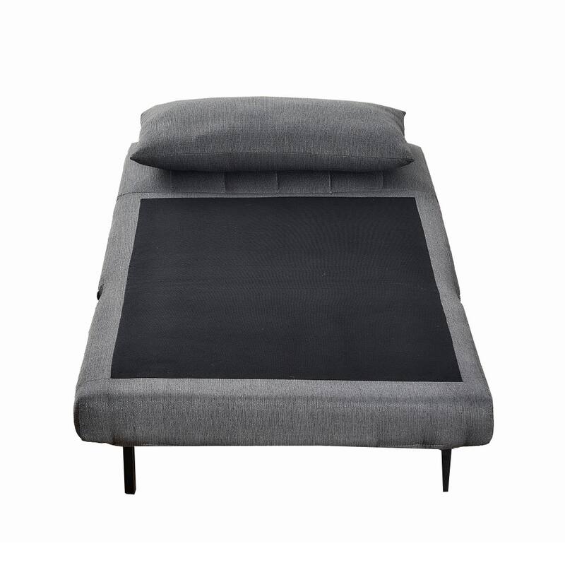 Upholstered Convertible Tri-Fold Chair with Pillow and Hideaway Legs - 75.5"D x 41"W x 30"H