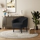 preview thumbnail 20 of 71, Bayville Sherpa Polyester Upholstered Barrel Chair - Faux Shearling Black
