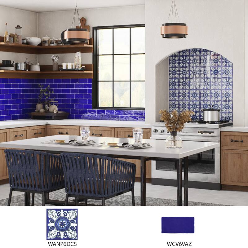 Merola Tile Provincial Deco Castelo 6" x 6" Porcelain Wall Tile - (1 Tile)