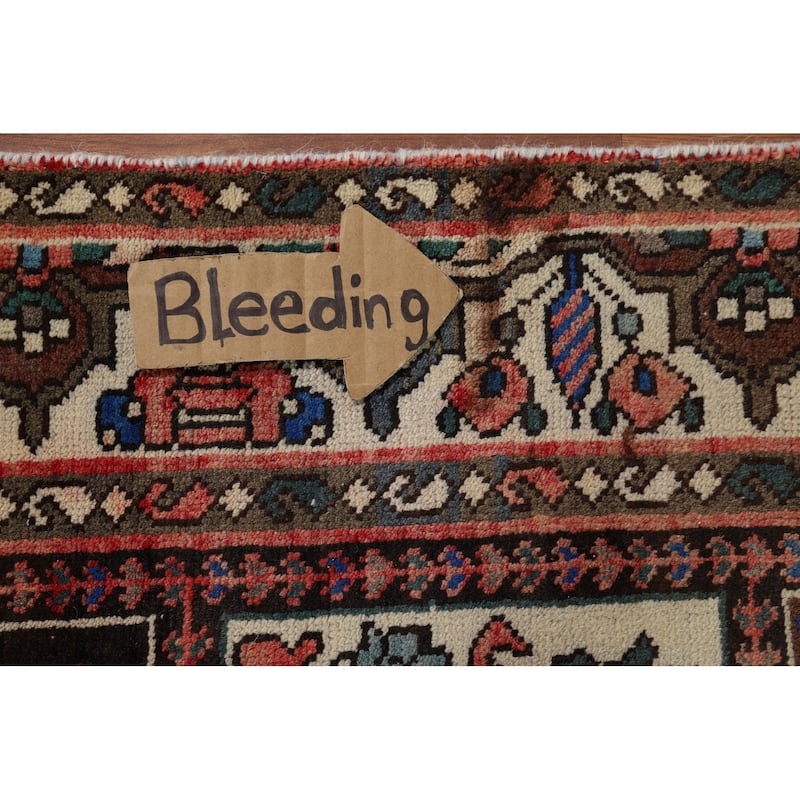 Traditional Bakhtiari Vintage Persian Rug Hand-Knotted Wool Carpet - 6'5" x 9'7"