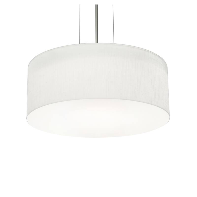 AFX Anton 12'' Pendant - Satin Nickel Finish - Linen White