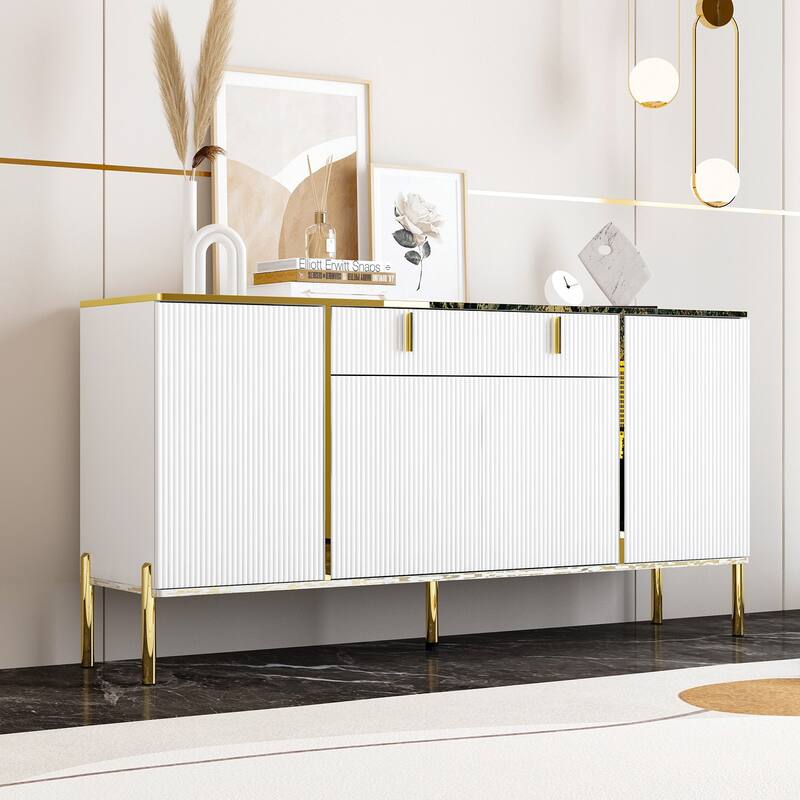 Timechee Kitchen Sideboard End Table Entry Accent Storage Cabinet
