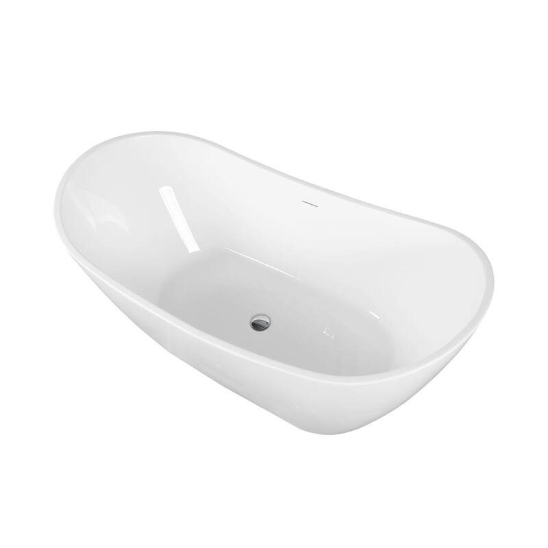 KBV 59'' x 31" Freestanding Soaking Acrylic Bathtub GTBT0014 - 59"