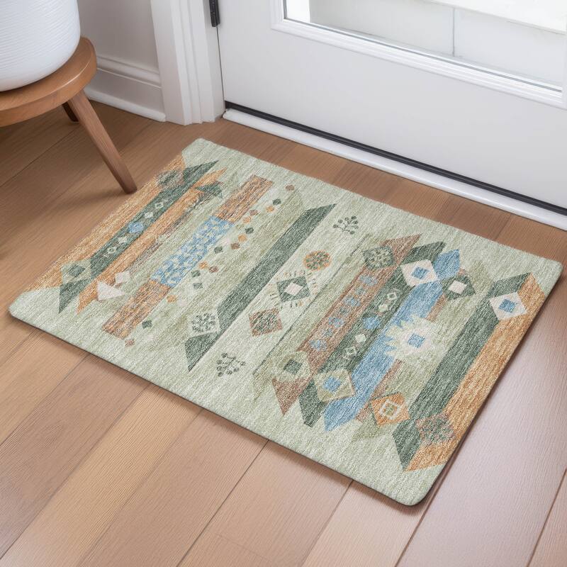 Machine Washable Indoor/ Outdoor Global Tuca Chantille Rug