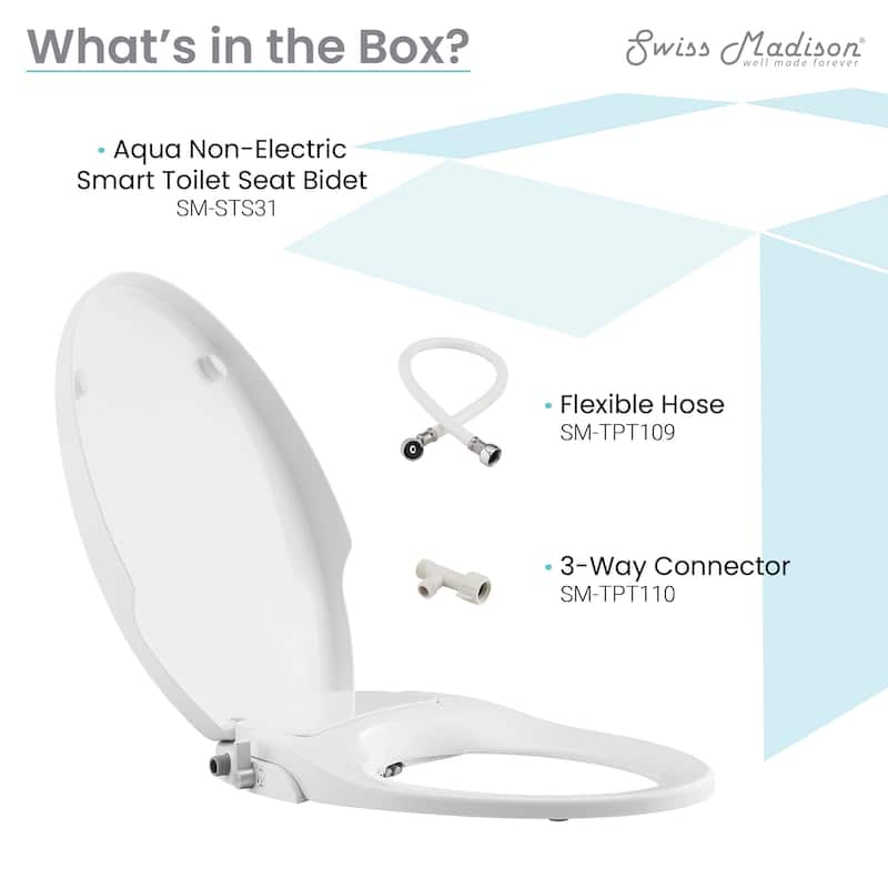 Montmartre Non-Electric Smart Toilet Seat Bidet - 14.96" x 21.26" 3.74"