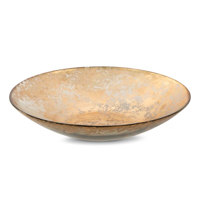 Alice Pazkus Smoked Glass Bowl With Scattered Gold Design