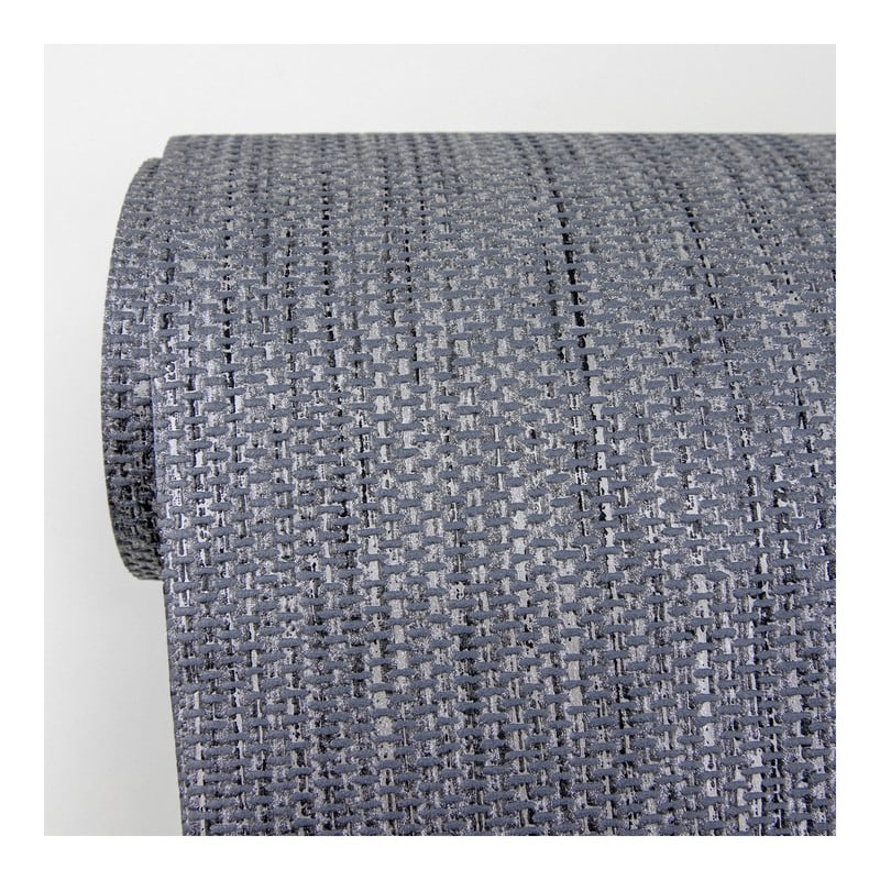 Advantage Cahaya Black Woven Wallpaper - 21 x 396 x 0.025