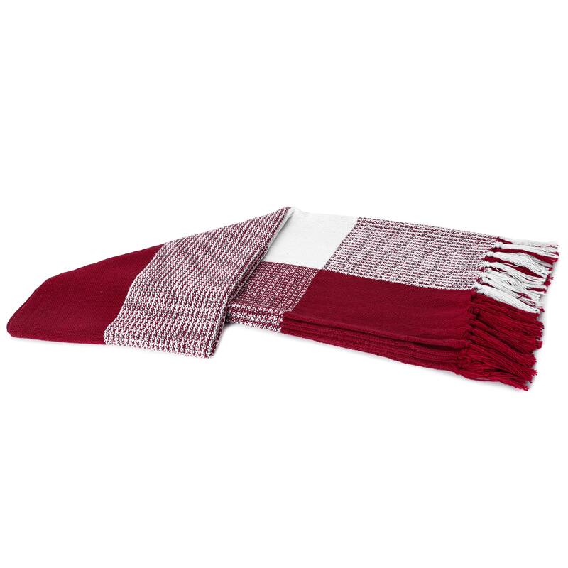 Sevita Hand-Woven Plaid Standard Size Throw Blanket