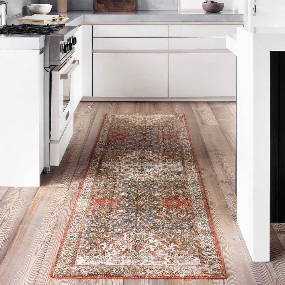 Alexander Home Isabelle Traditional Vintage Border Printed Area Rug