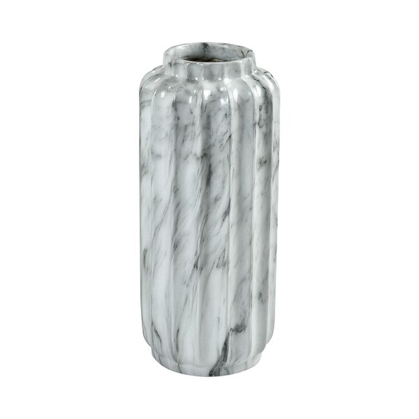 Elk Home 9166-081 Farrara Small Fiberglass Vase - Faux Marble
