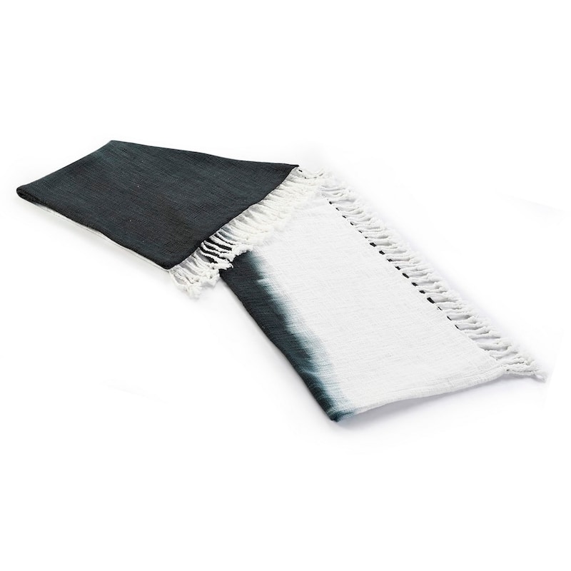 Sevita Orgainc Cotton Ombre Throw Blanket with Fringe
