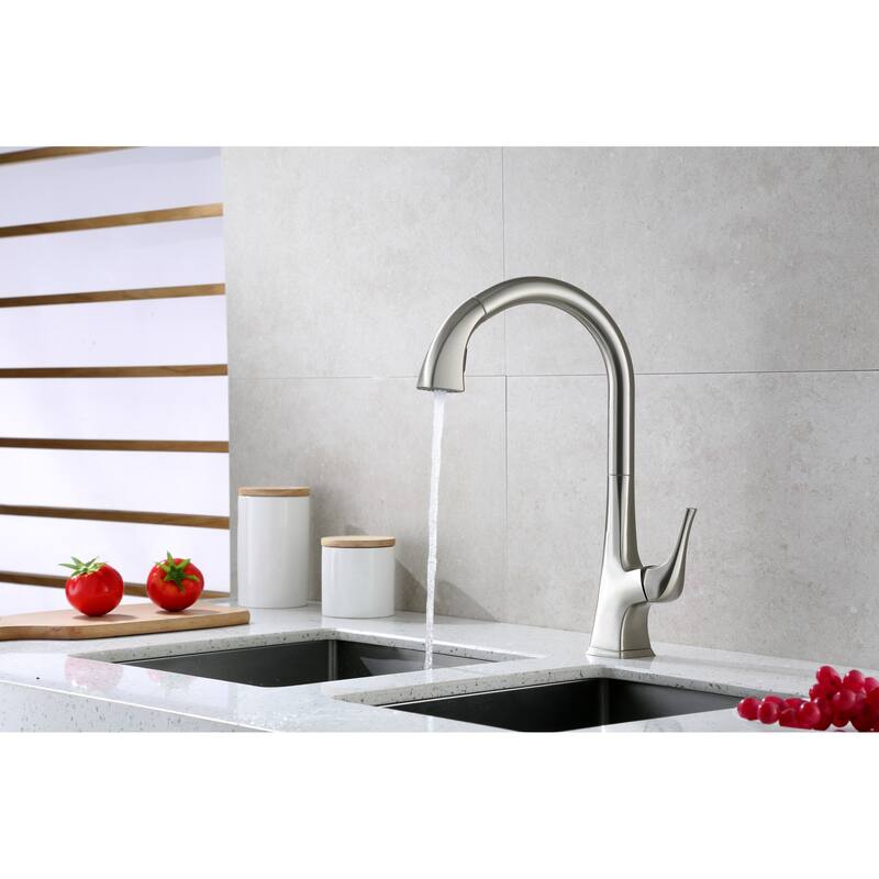 Ultra Faucets Quest Collection Single-Handle Kitchen Faucet With Pull-Down Spray