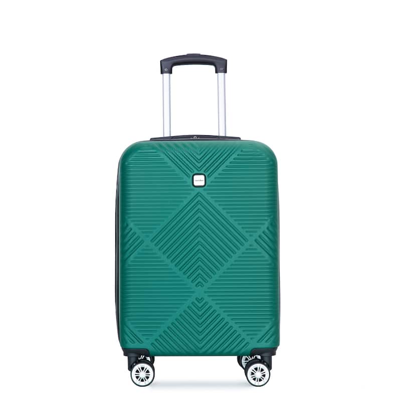 4-Piece, Luggage Sets, Lightweight Luggage with 360 ° Aircraft Wheels and Adjustable Handle, for Boarding Travel, Dark Green