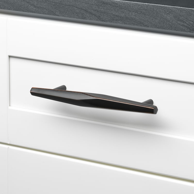 GlideRite 5-Pack 5-inch Center Solid Faceted Bar Bar Pull