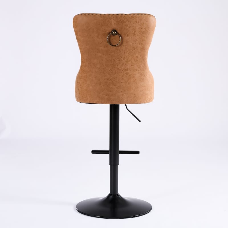Modern Upholstered Adjusatble Thick Swivel Counter Barstools