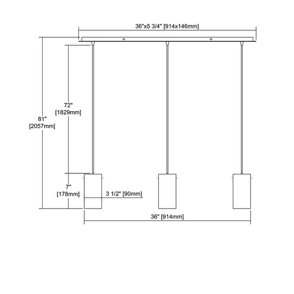 Elk Pendant Options 3-light LED Linear Pendant in Satin Nickel