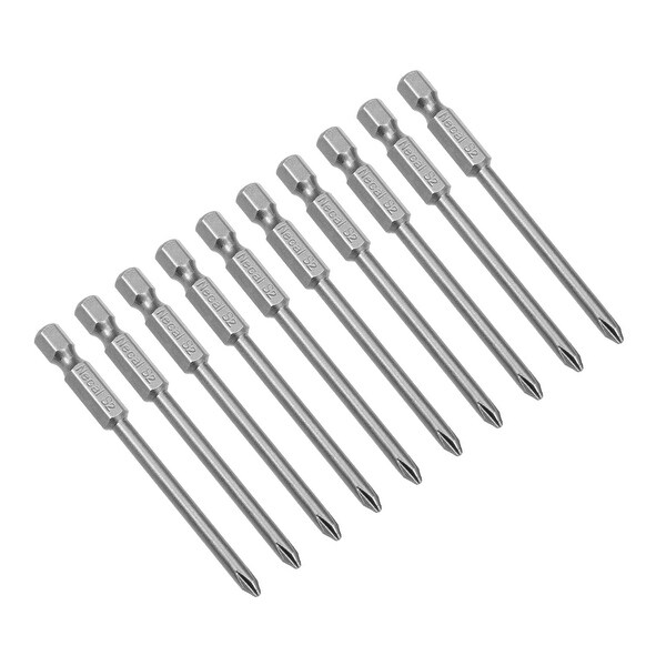 10Pcs 1/4-Inch Hex Shank 75mm Length Phillips 4PH1 Magnetic S2 Screwdriver Bits - 10pcs H1/4*75*4PH1