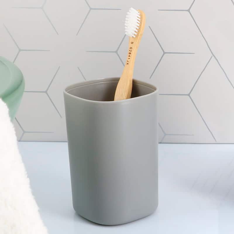 Bathroom Set - Includes Tumbler, Soap Dispenser and Soap Dish - Set of 3 Accessories