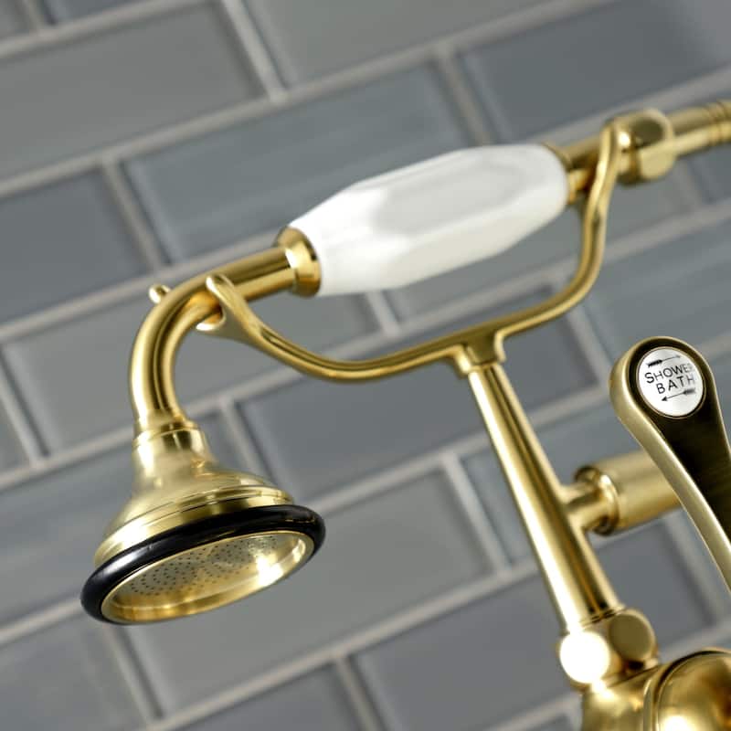 Kingston Brass Aqua Vintage Deck Mounted Clawfoot Tub Filler with