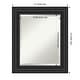 preview thumbnail 4 of 31, Beveled Bathroom Wall Mirror - Shipwreck Black Frame Outer Size: 21 x 25 in