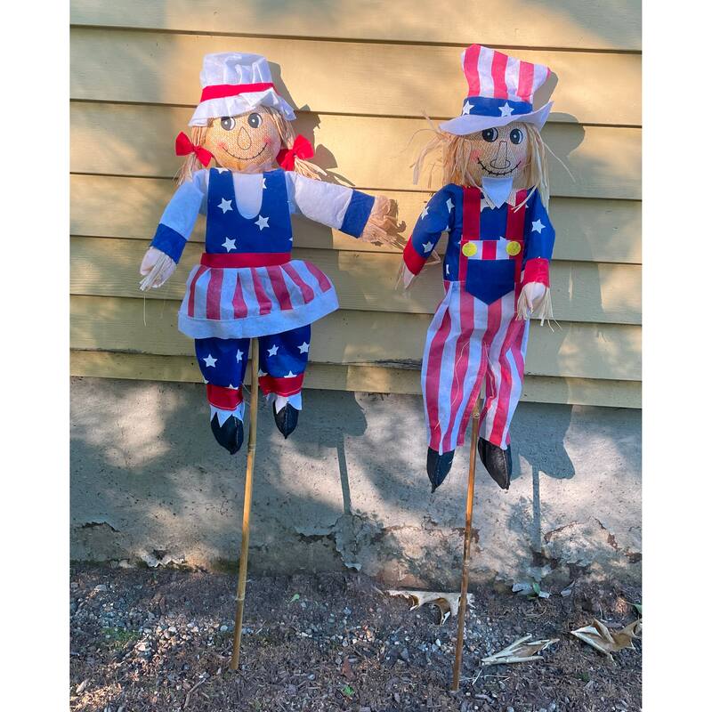 39" July 4th Uncle Sam on a Stick, Set of 2