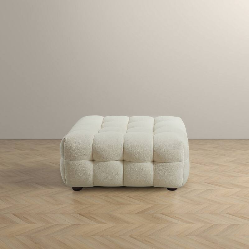 Magic Luxury Mid Century Modern Boucle Ottoman
