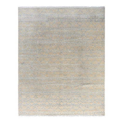 Modern One-of-a-Kind Handmade Area Rug - Beige, 8' 0" x 9' 10" - 8' 0" x 9' 10"