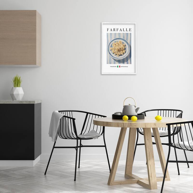 Stupell Traditional Farafalle Pasta Framed Giclee Art Design By Andreas Magnusson