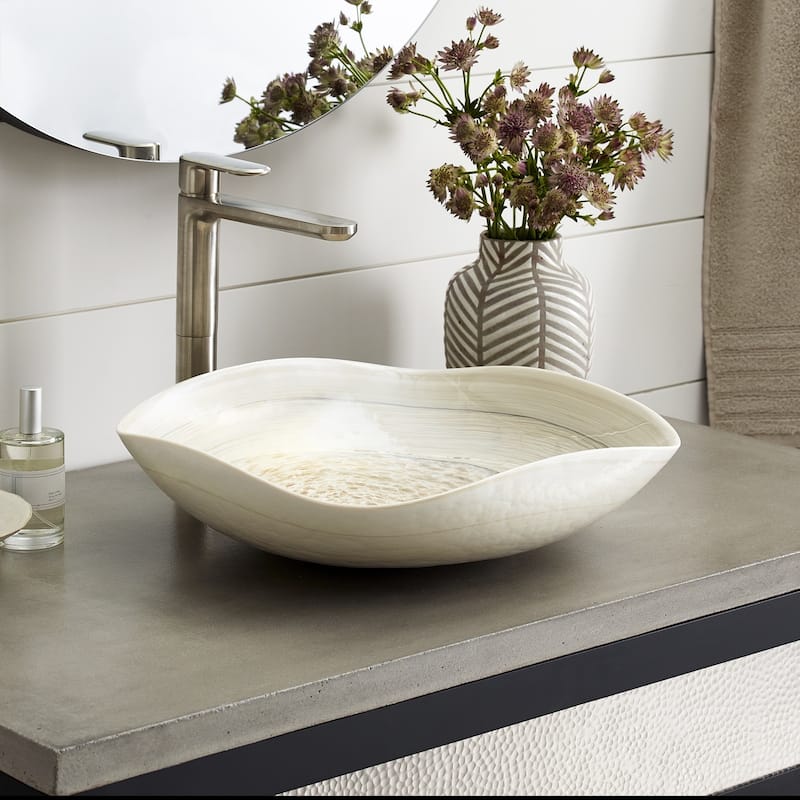 NativeStone Concrete Vanity Top - Vessel Sink Cutout with Single Faucet Hole (Top Only)
