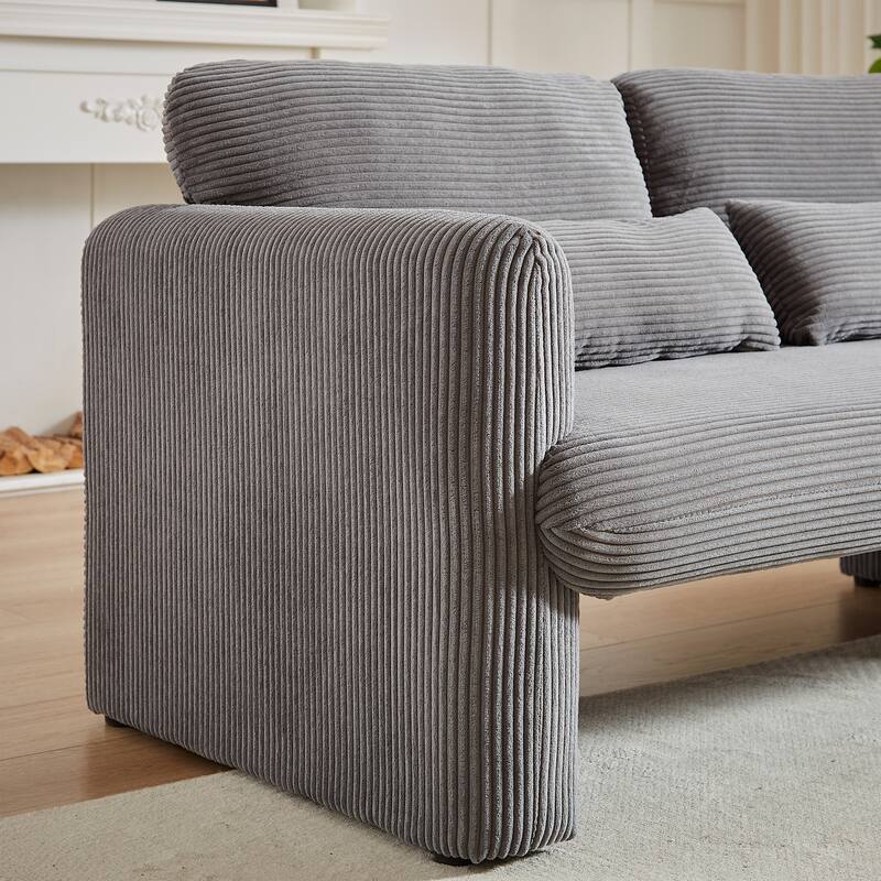 GDFStudio - Emiliano Sofa Set in Premium Corduroy with Elegant Design and Superior Comfort