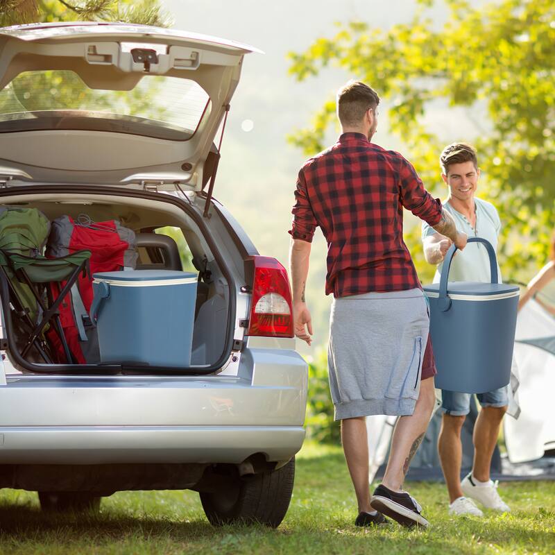 4 Gallon Cooler Table Portable Side Table With Handle Outdoor - 13.39"D x 14.57"W x 22.83"H